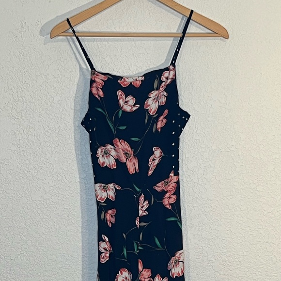 Topshop women’s mixed floral and polka dot spaghetti strap jumper Brunch Vacay - Picture 2 of 10